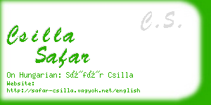 csilla safar business card